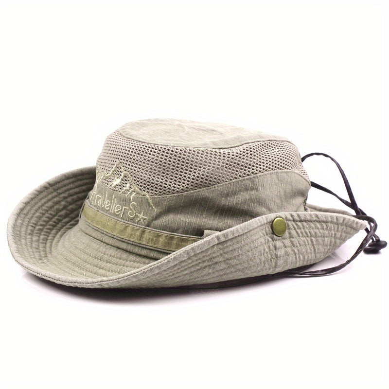 Chapeau de randonnée à large bord côtés relevables cordon réglable homme – Saint-Pée