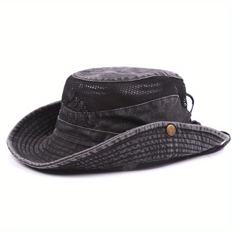 Chapeau de randonnée à large bord côtés relevables cordon réglable homme – Saint-Pée