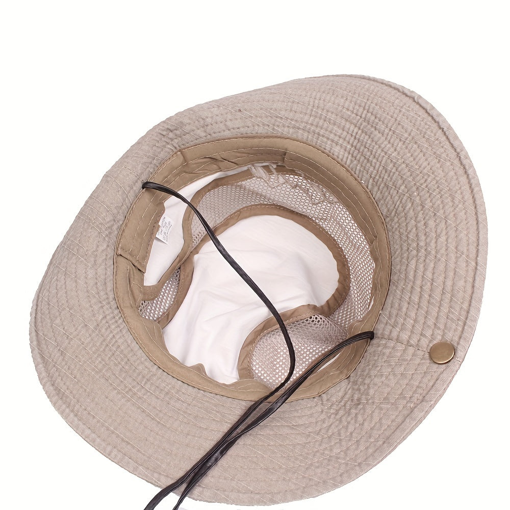 Chapeau de randonnée à large bord côtés relevables cordon réglable homme – Saint-Pée