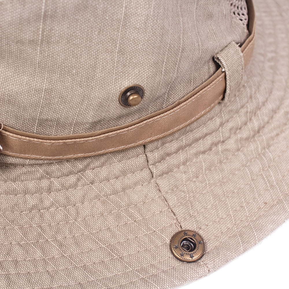 Chapeau de randonnée à large bord côtés relevables cordon réglable homme – Saint-Pée