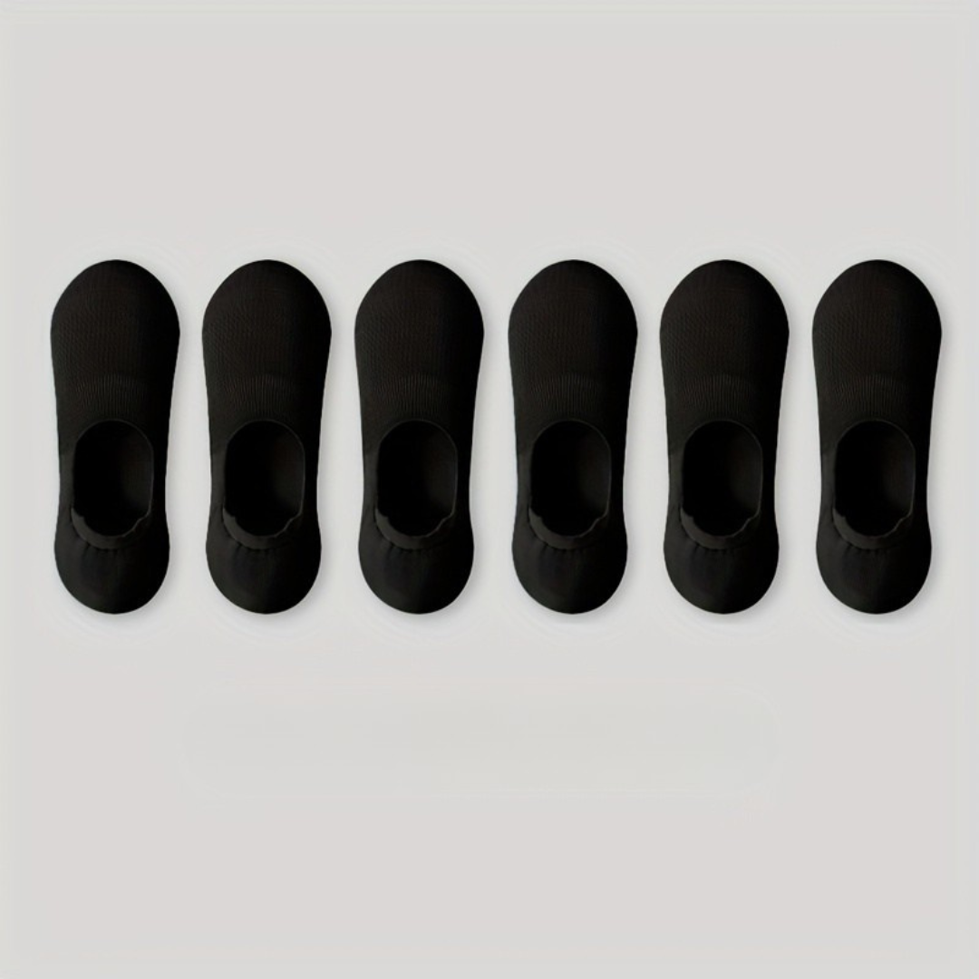 Chaussettes invisibles lot de 6 paires à la finition soignée homme – Peille