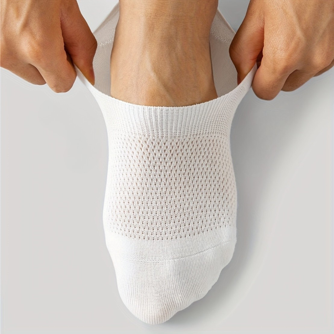 Chaussettes invisibles lot de 6 paires à la finition soignée homme – Peille