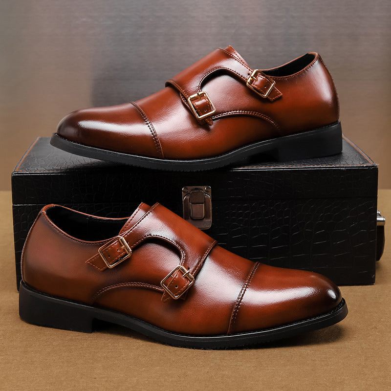 Chaussures habillées à double boucle bout rapporté silhouette basse homme – Targon