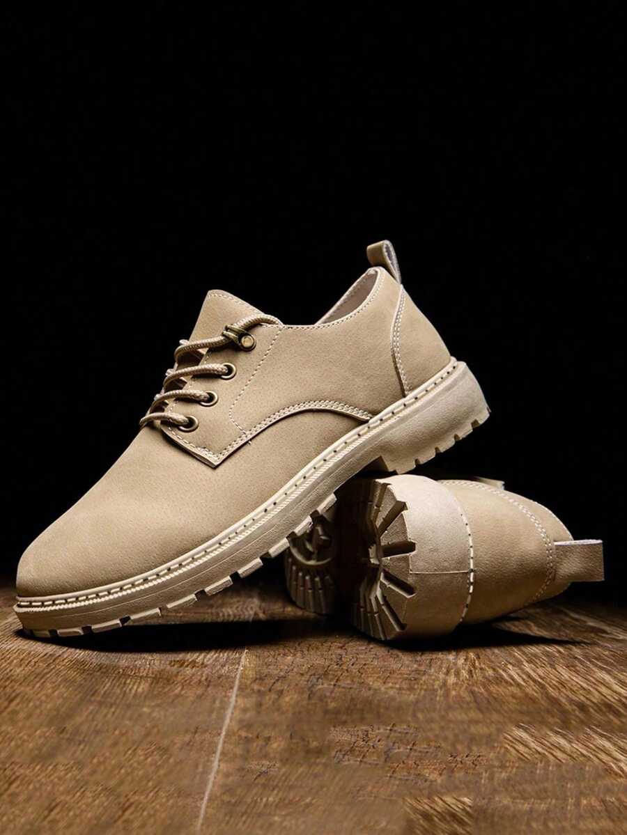 Chaussures à lacets semelle crantée épaisse empeigne mate homme – Verdigny