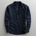 Chemise col montant boutonnée à la finition soignée homme – Opio