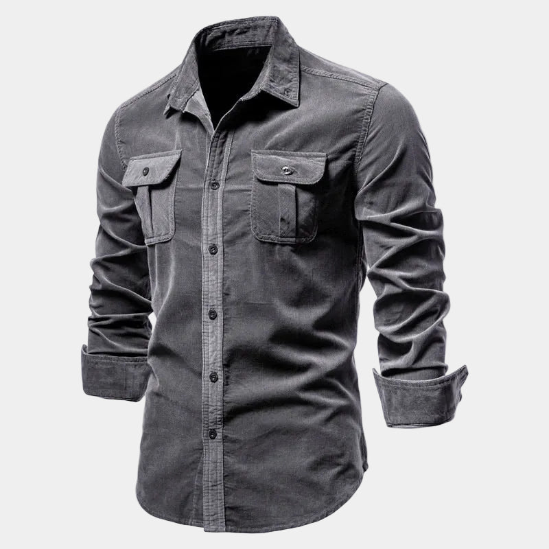 Chemise boutonnée poches poitrine à rabat pour le quotidien homme – Séguret
