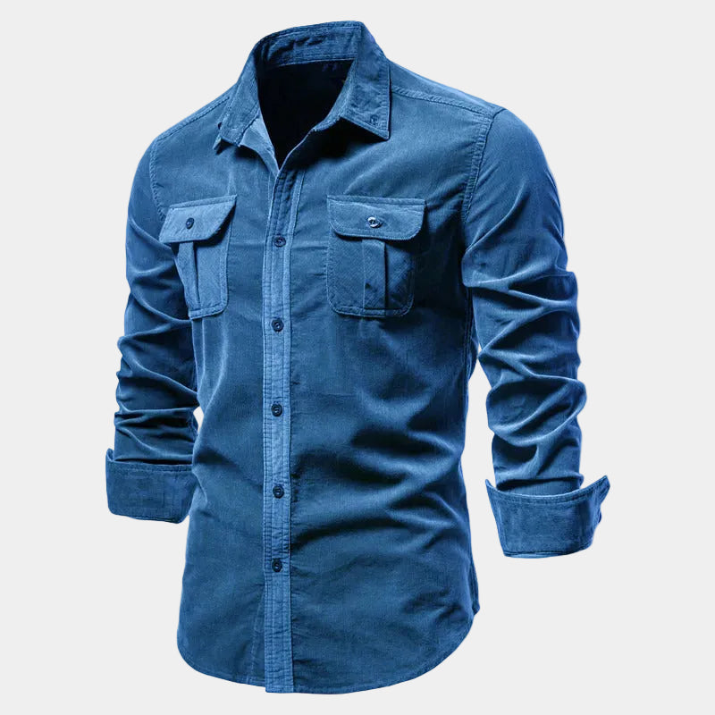 Chemise boutonnée poches poitrine à rabat pour le quotidien homme – Séguret
