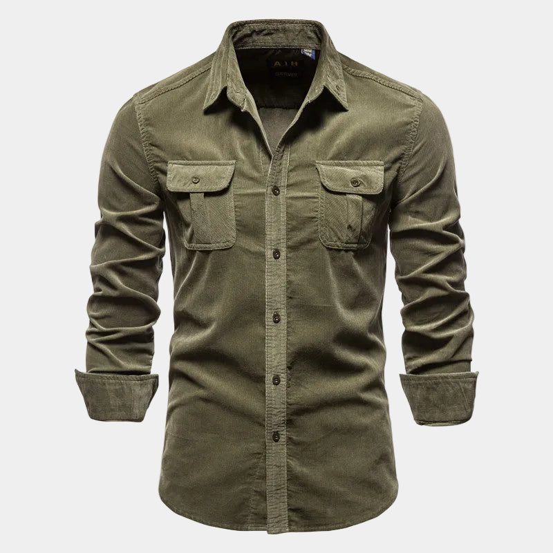 Chemise boutonnée poches poitrine à rabat pour le quotidien homme – Séguret