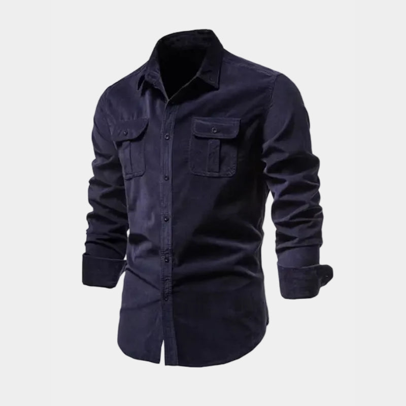 Chemise boutonnée poches poitrine à rabat pour le quotidien homme – Séguret