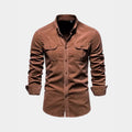 Chemise boutonnée poches poitrine à rabat pour le quotidien homme – Séguret