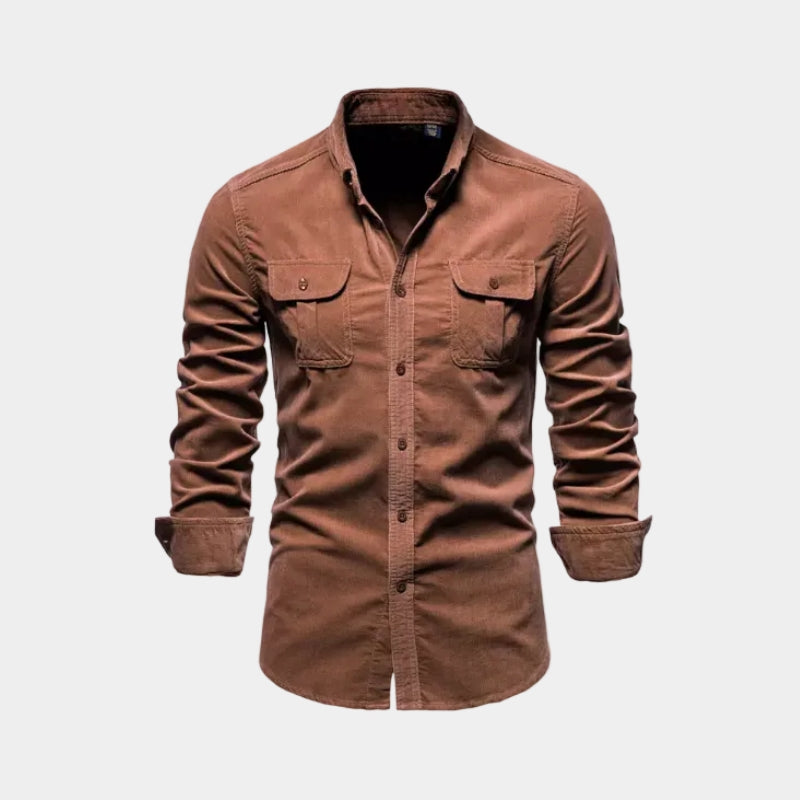 Chemise boutonnée poches poitrine à rabat pour le quotidien homme – Séguret