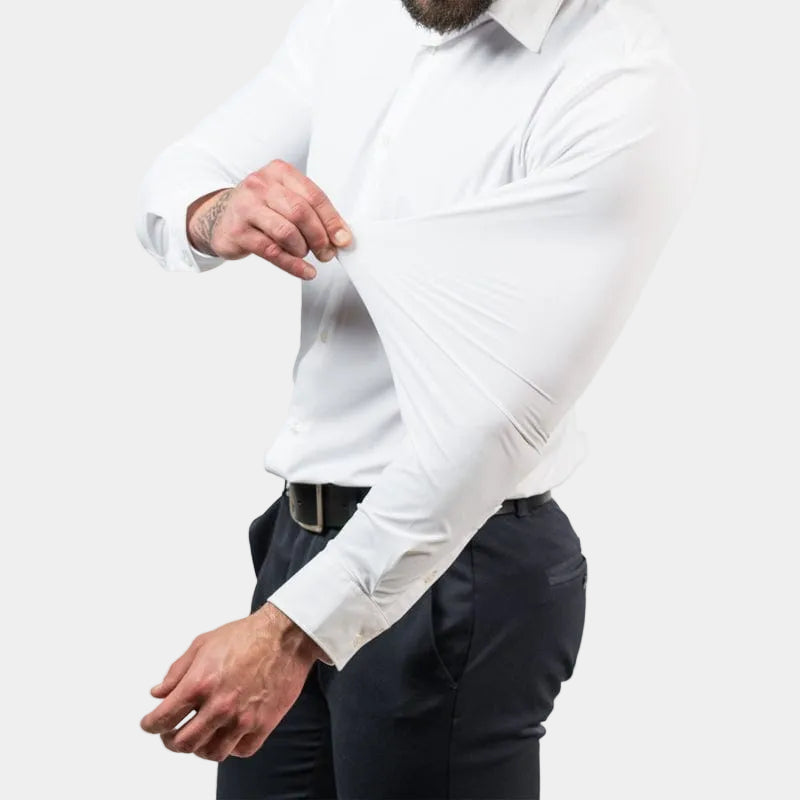 Chemise coupe droite à manches longues au style intemporel homme – Oudinot