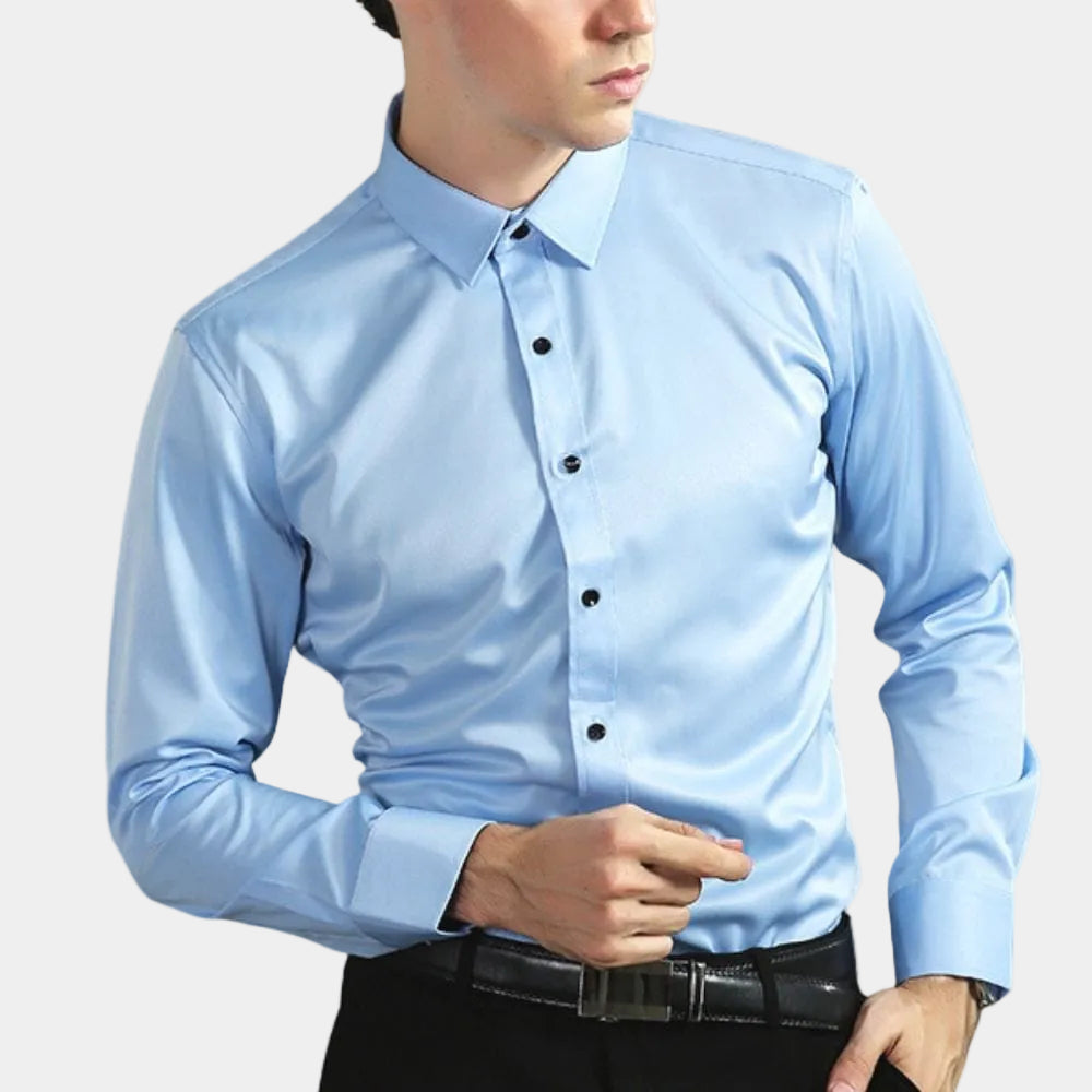 Chemise coupe droite à manches longues au style intemporel homme – Oudinot