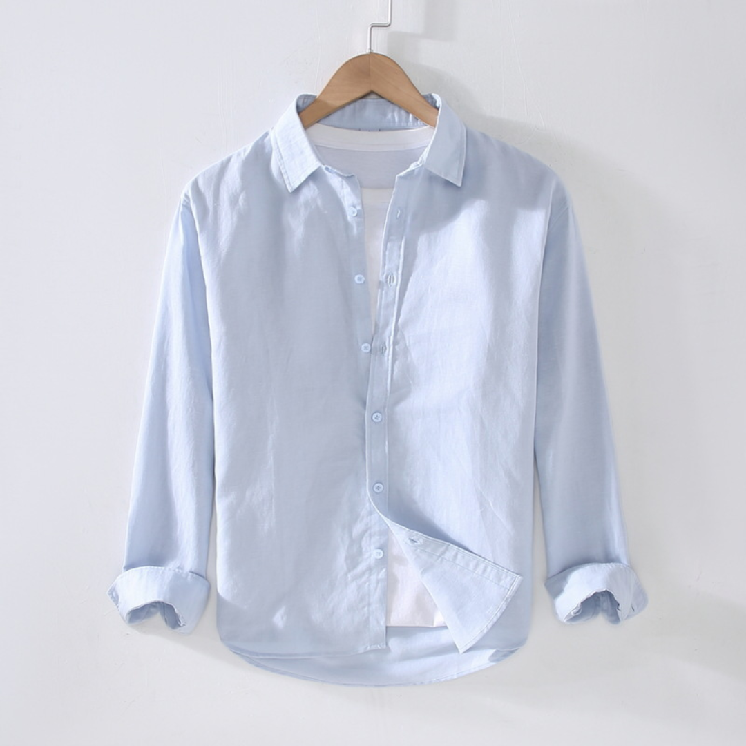 Chemise manches retroussables pour le quotidien homme – Bleu-gris