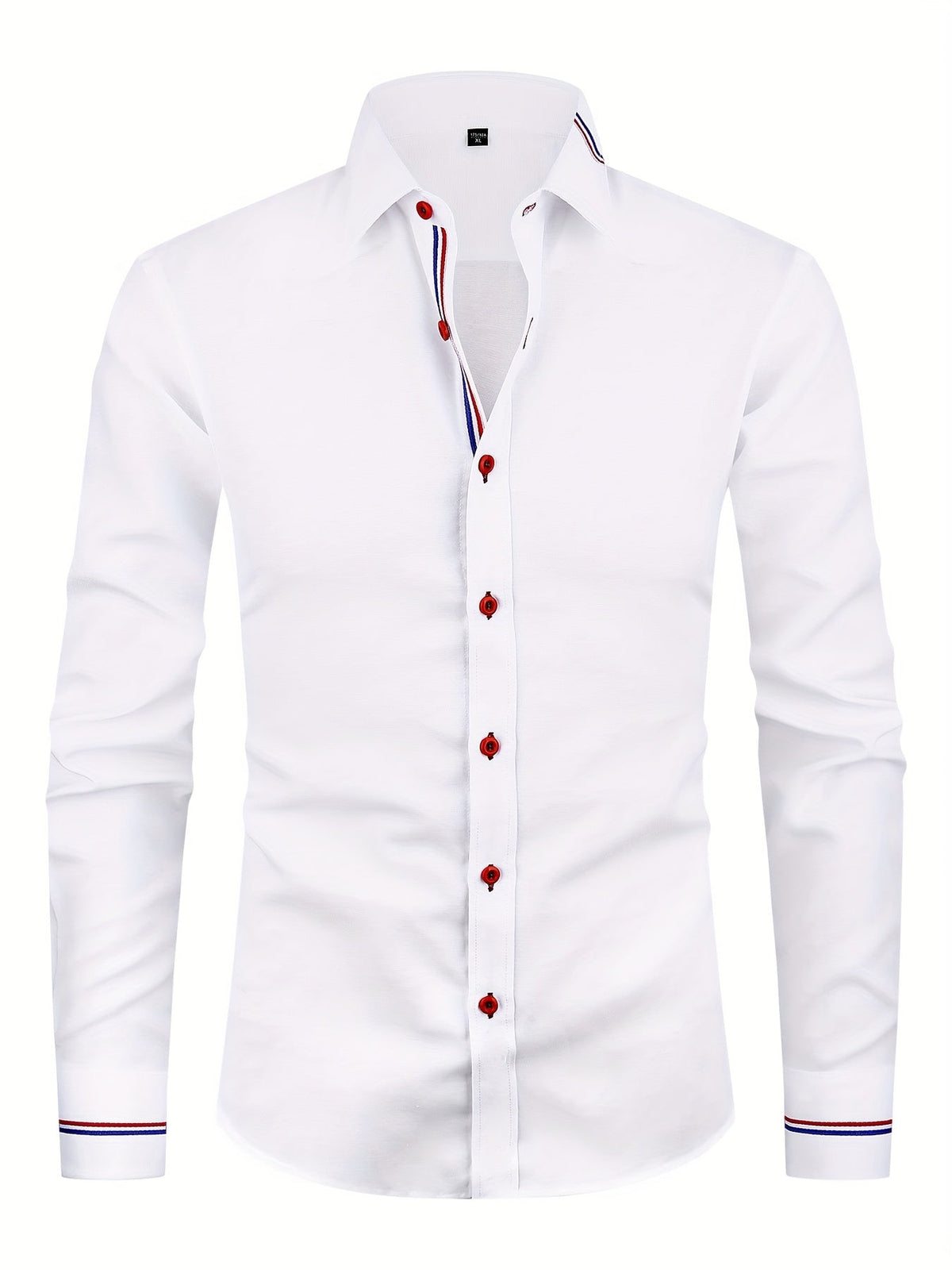 Chemise à poignets rayés col classique au style intemporel homme – Murs