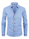 Chemise à poignets rayés col classique au style intemporel homme – Murs