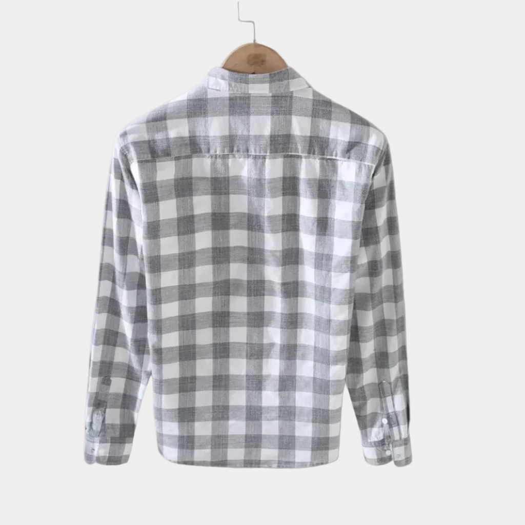 Chemise rayée boutonnée manches longues au style intemporel homme – Buoux