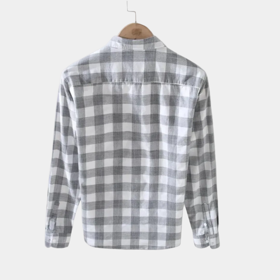 Chemise rayée boutonnée manches longues au style intemporel homme – Buoux