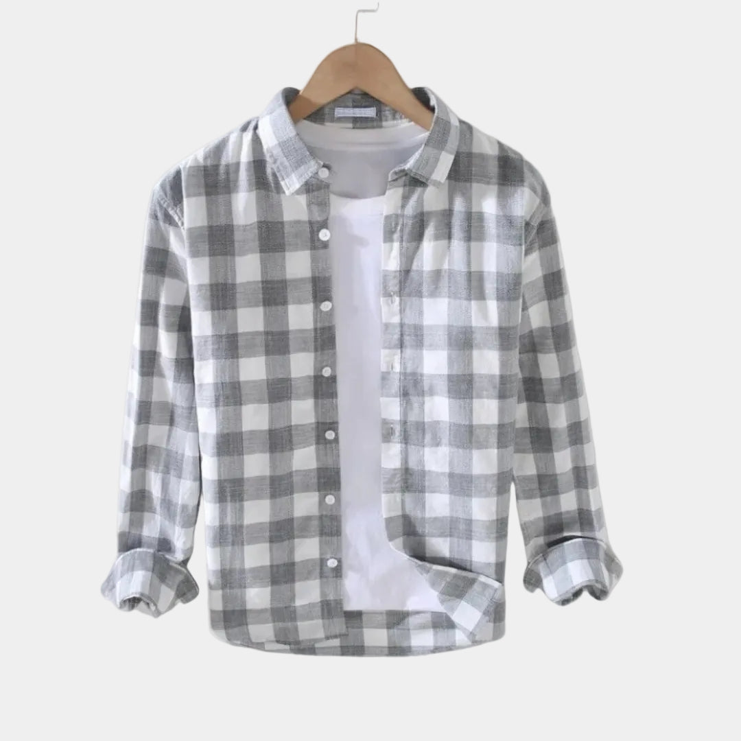 Chemise rayée boutonnée manches longues au style intemporel homme – Buoux