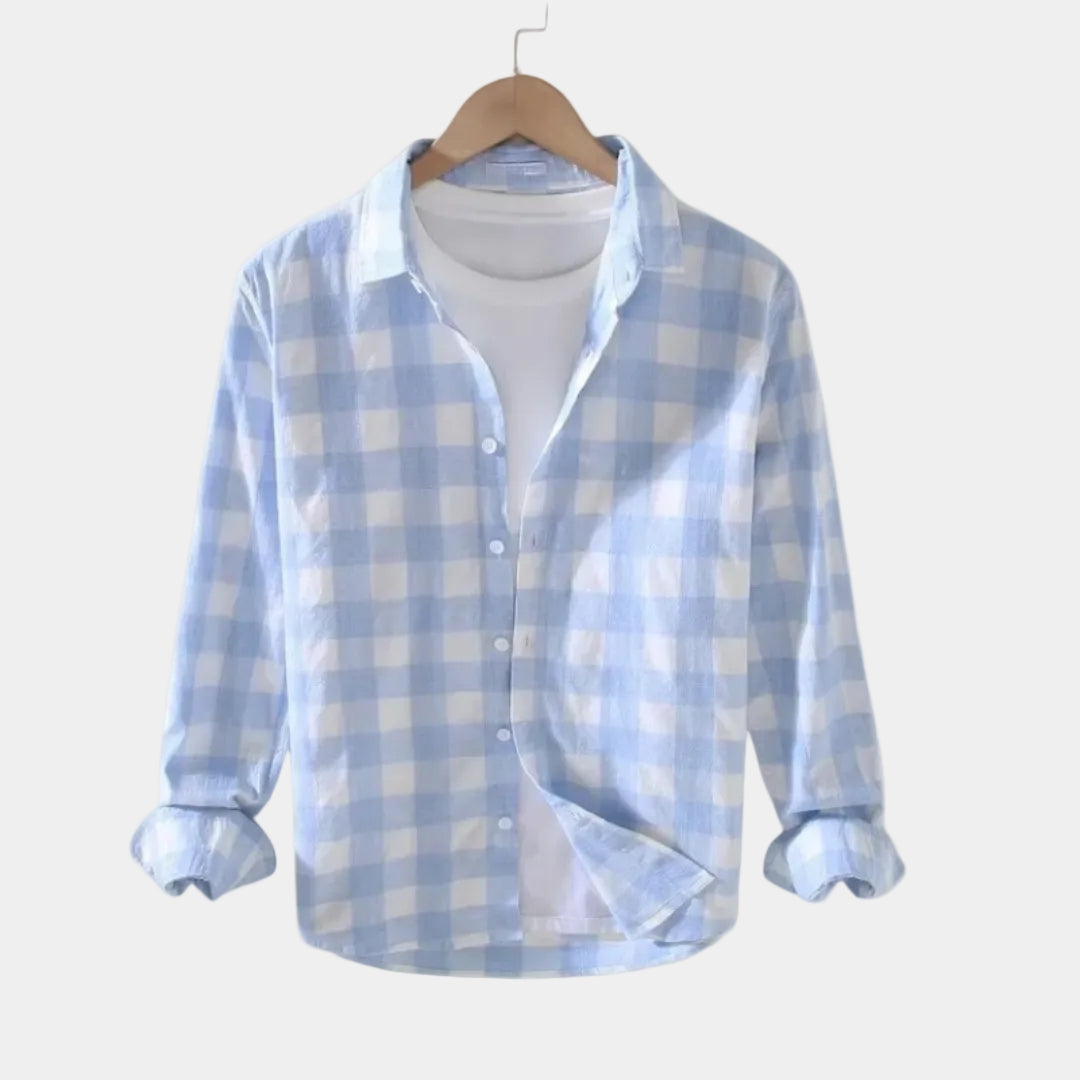 Chemise rayée boutonnée manches longues au style intemporel homme – Buoux