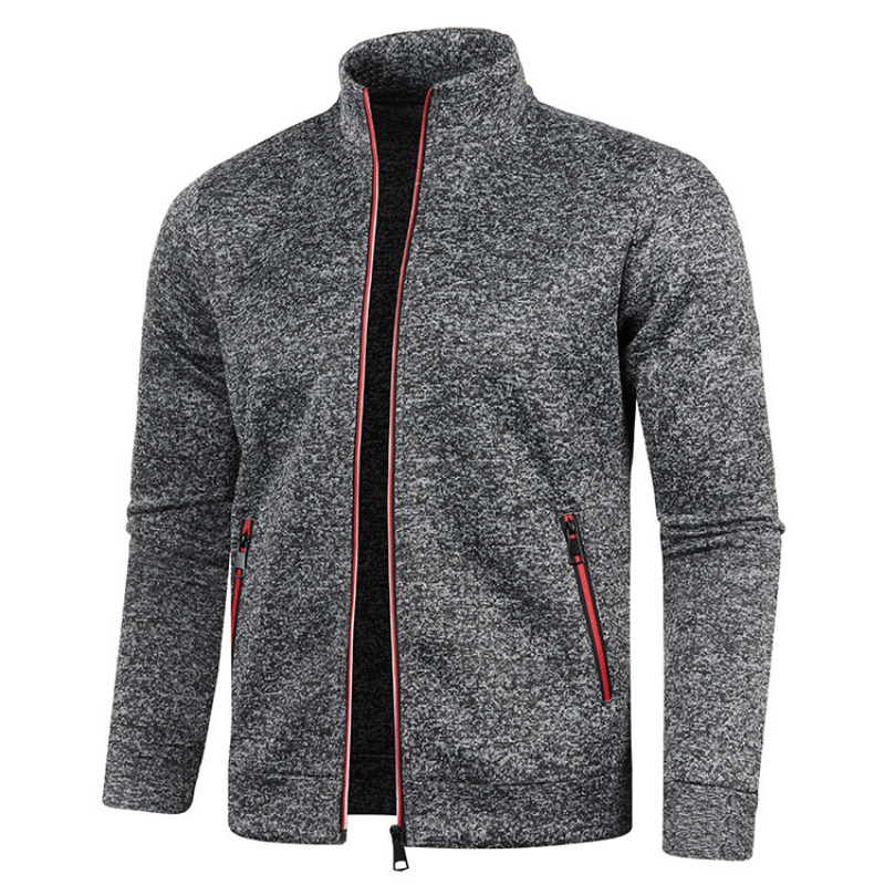 Veste zippée coupe-vent à col montant et poches pratique homme – Cadaujac