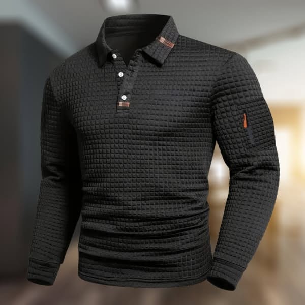 Polo matelassé manches longues poche zippée