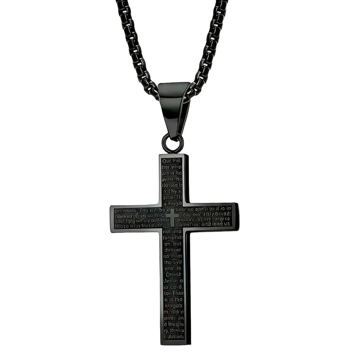 Collier croix gravé pendentif pour le quotidien homme – Puyricard