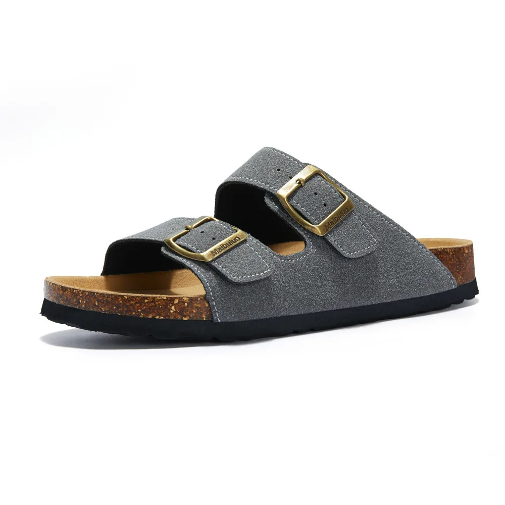 Sandales liège semelle anatomique réglables allure sobre homme – Jouy