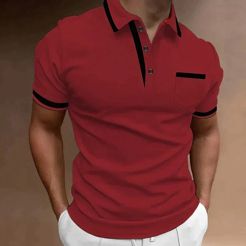 Polo classique à patte boutonnée
