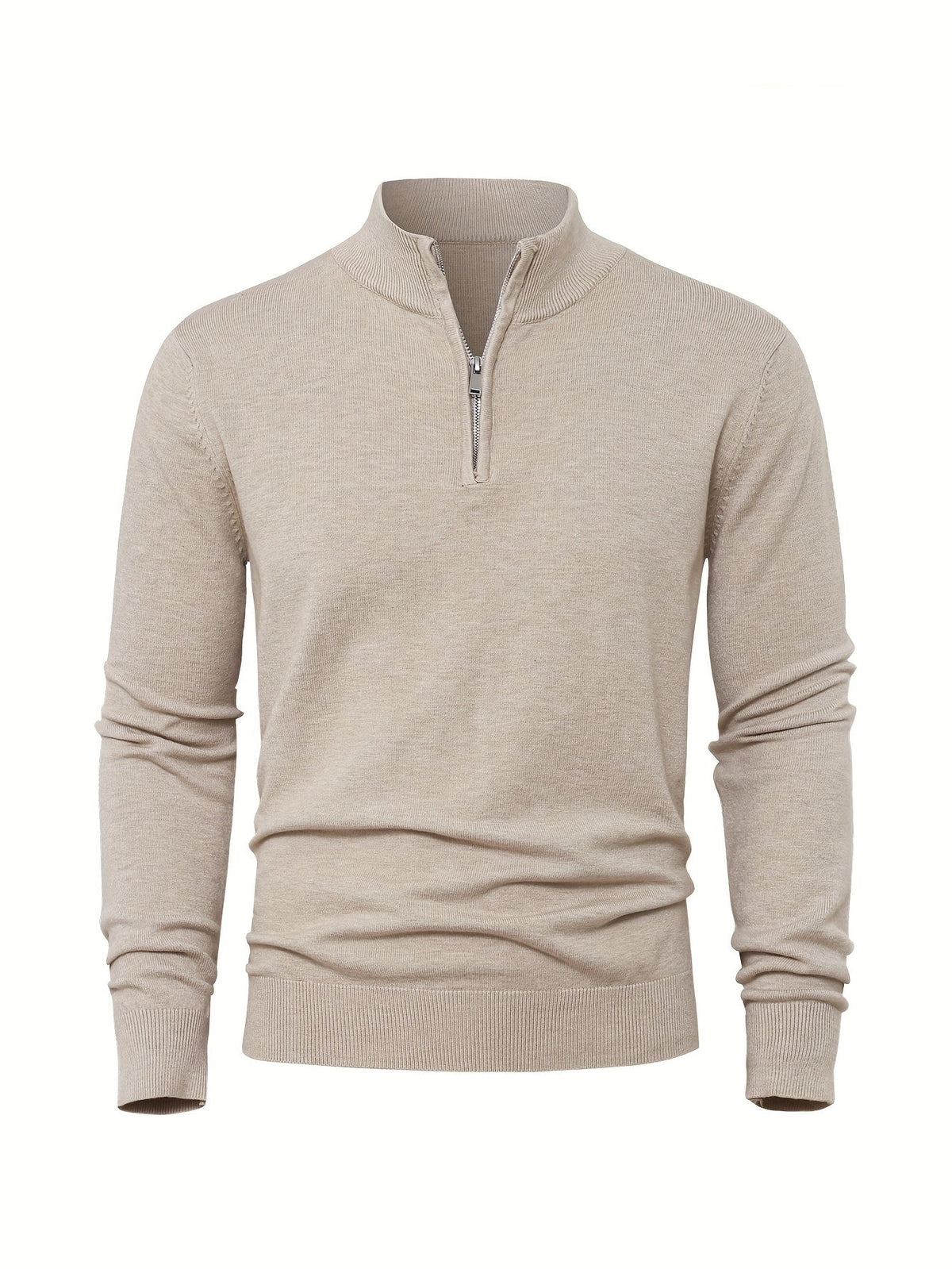 Pull col montant demi-zip en maille