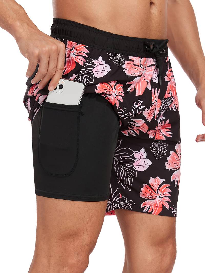 Short de bain mi-cuisse à cordon