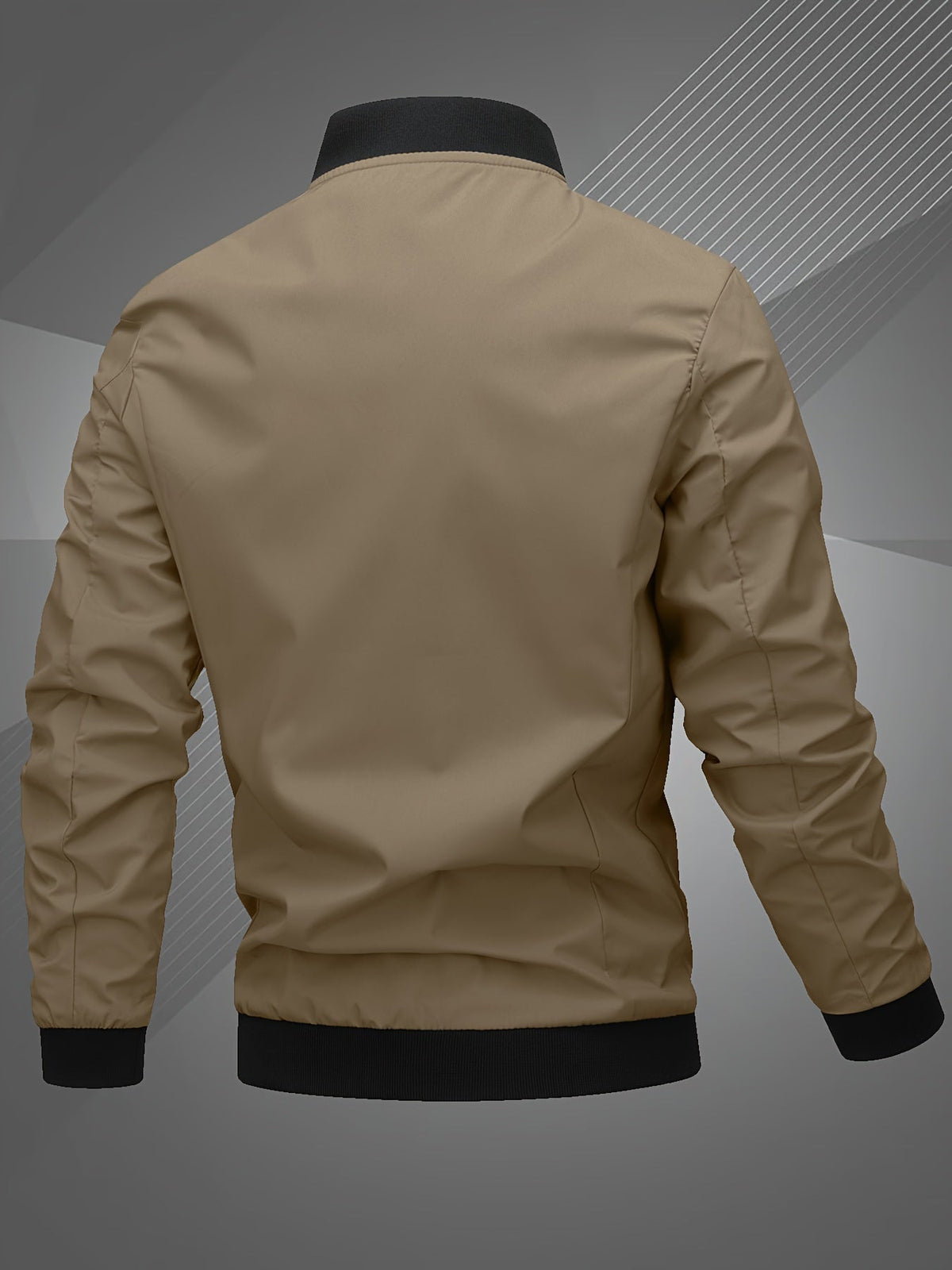 Blouson col baseball zippé brodé