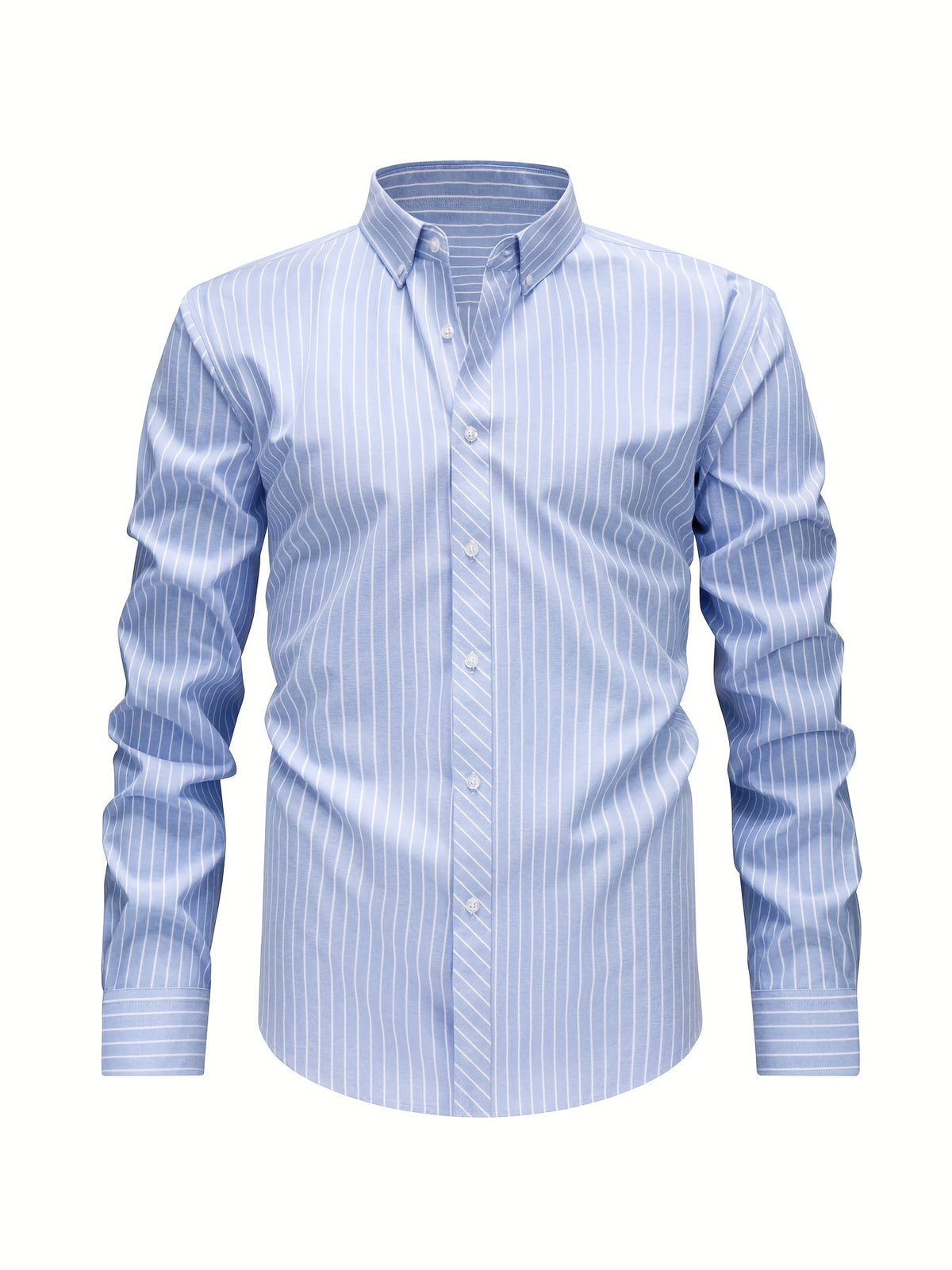 Chemise à rayures verticales manches longues