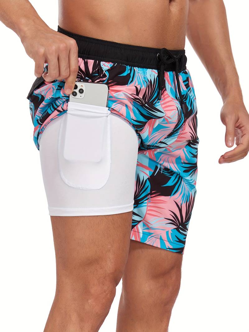 Short de bain mi-cuisse à cordon