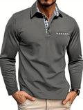 Polo à manches longues coupe ajustée au style intemporel homme – Moncey