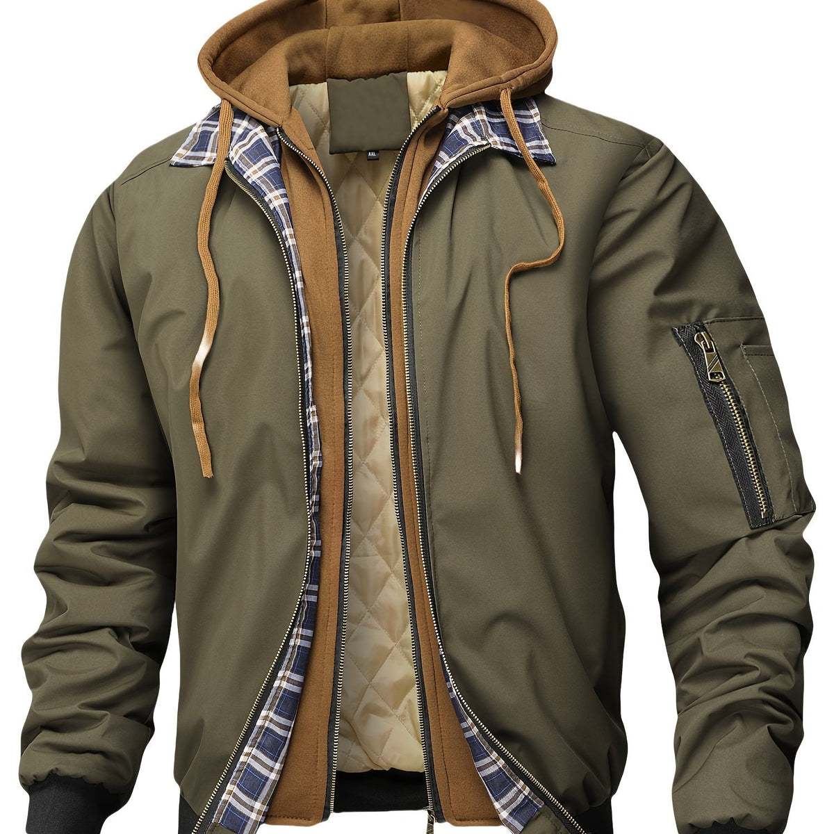 Veste zippée à capuche esprit workwear