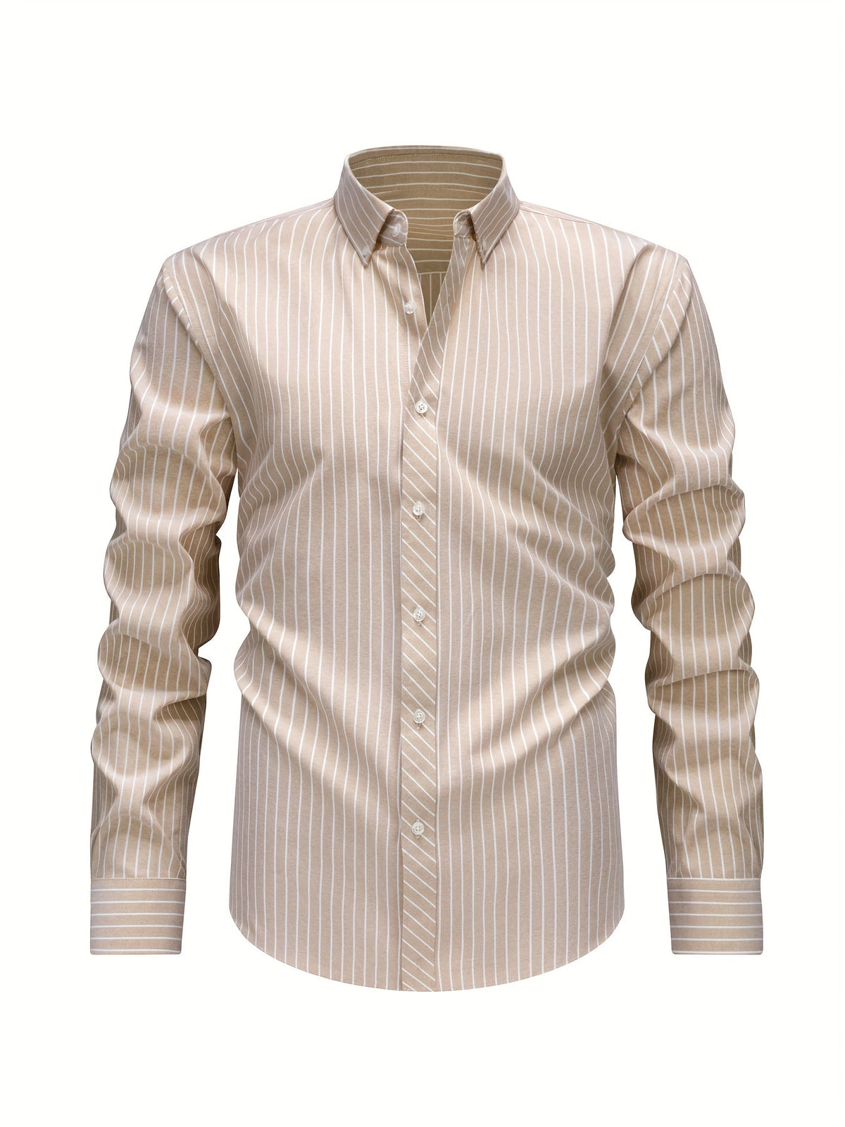 Chemise à rayures verticales manches longues