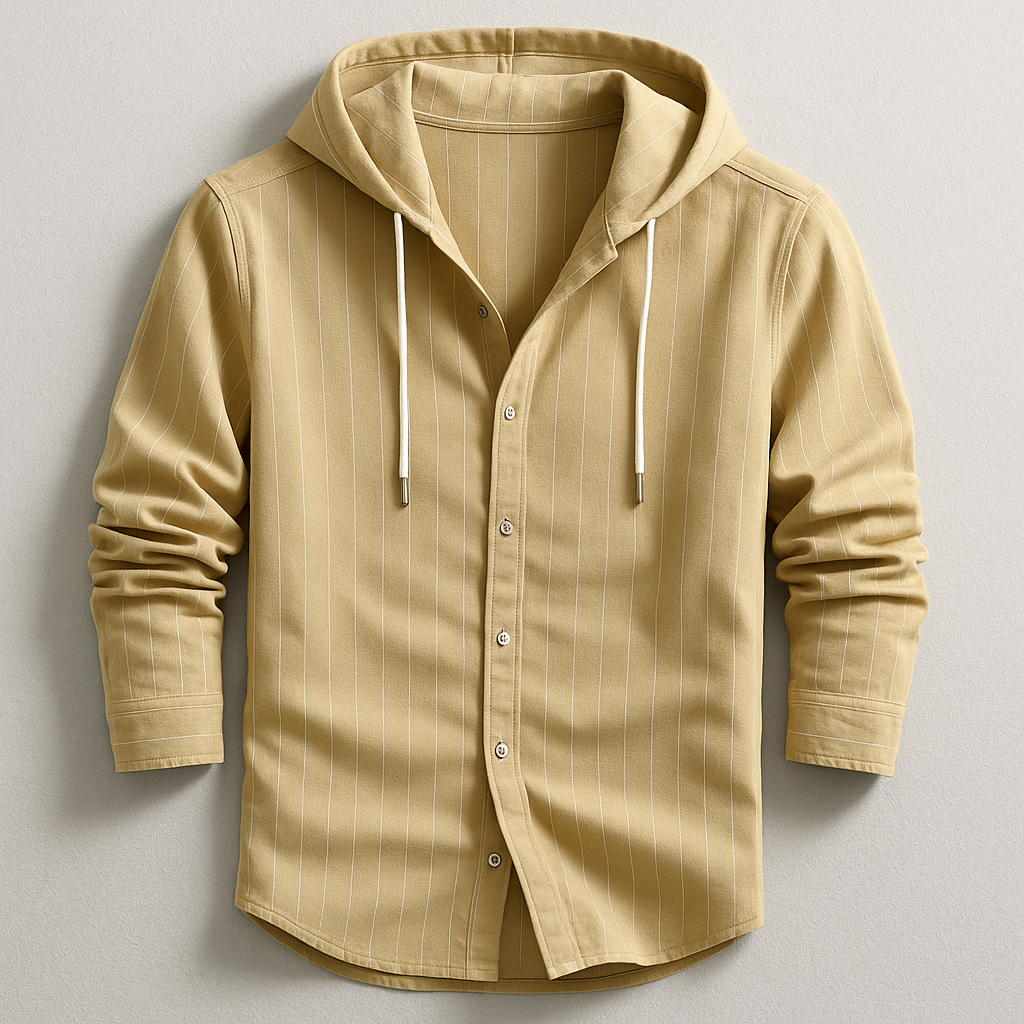 Chemise rayée à capuche