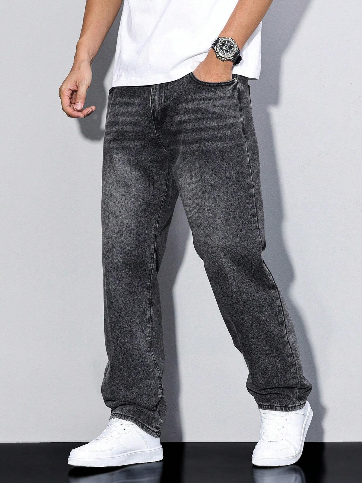 Jean baggy en denim coupe ample confortable pour le quotidien homme – Callian