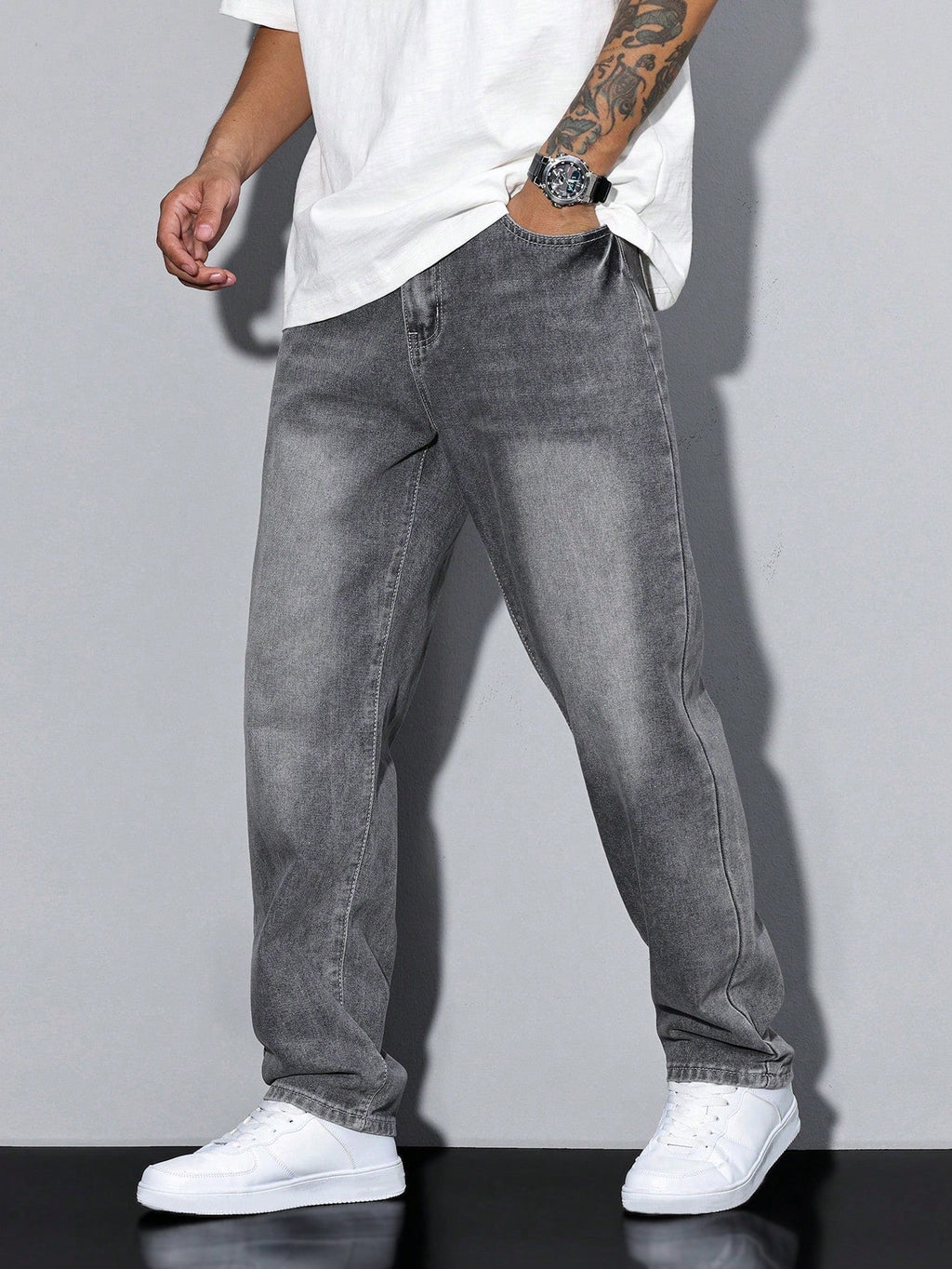 Jean baggy en denim coupe ample confortable pour le quotidien homme – Callian
