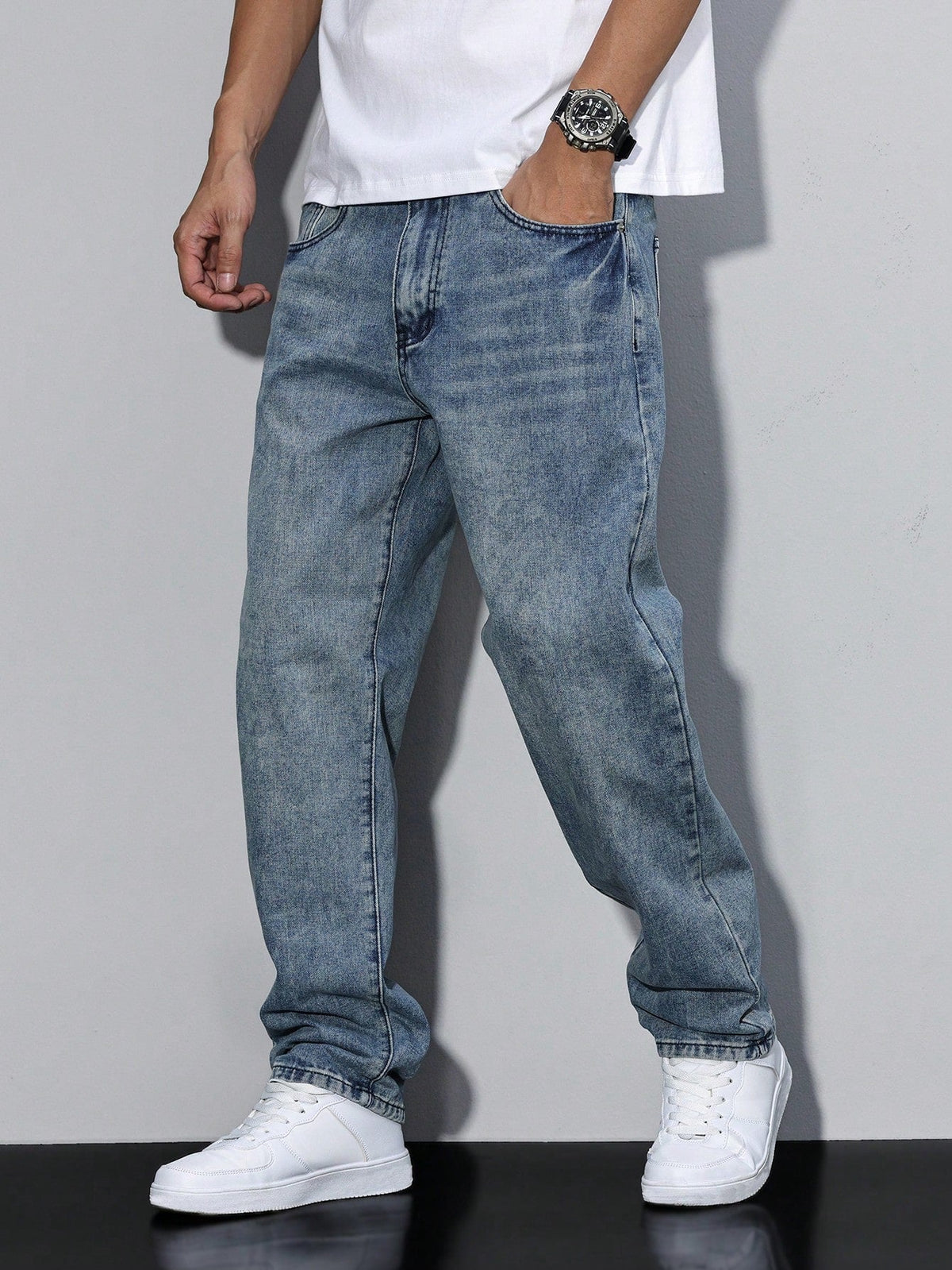 Jean baggy en denim coupe ample confortable pour le quotidien homme – Callian