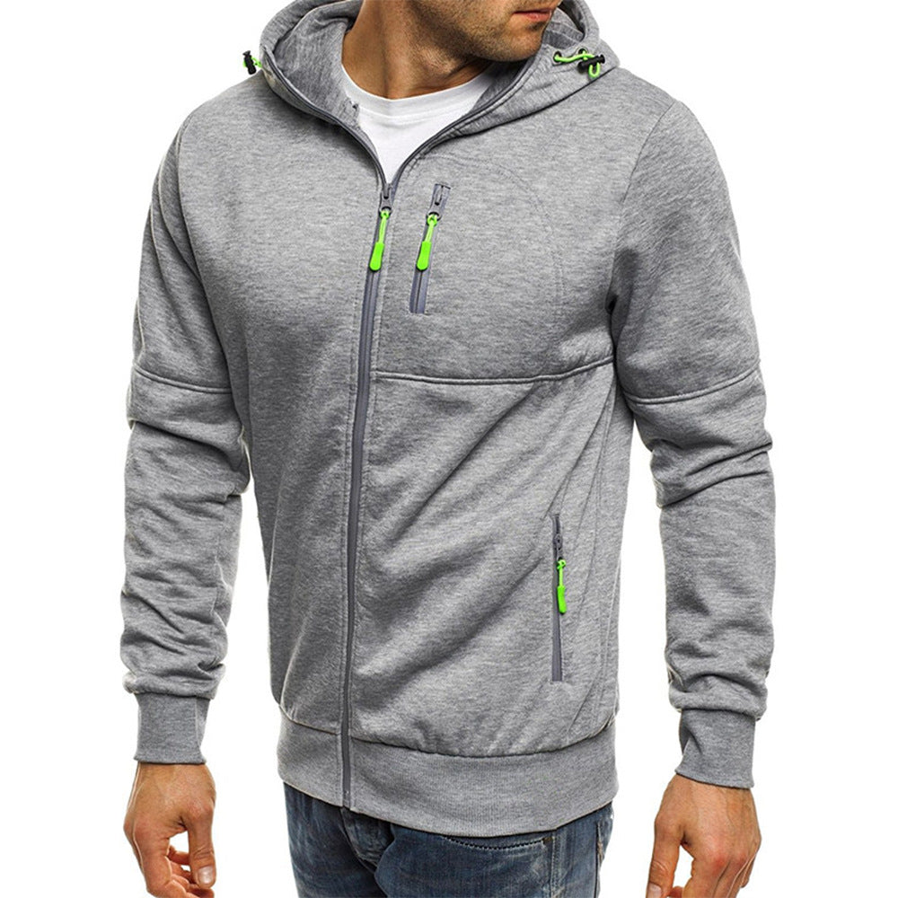 Sweat à capuche zippé poches kangourou coupe confort homme – Chenonceau