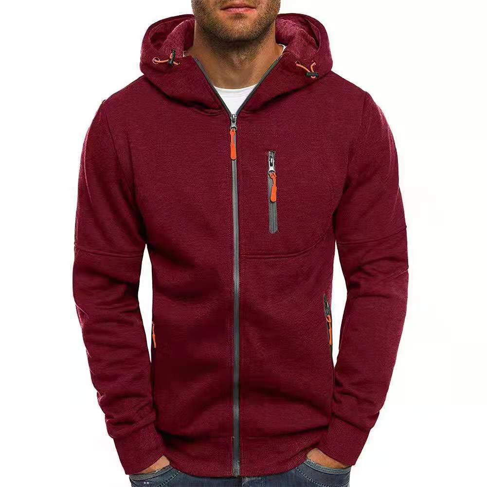 Sweat à capuche zippé poches kangourou coupe confort homme – Chenonceau