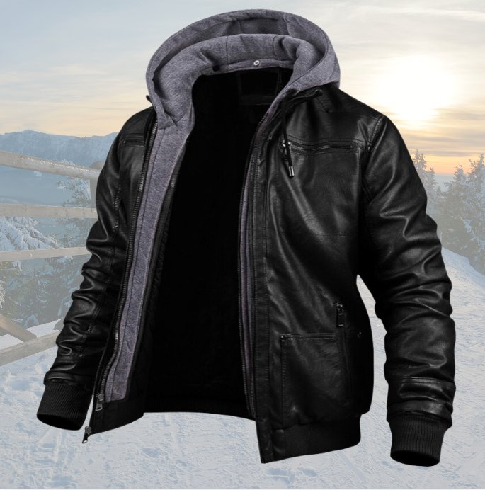Veste en cuir de luxe charme classique force intemporelle homme – Saint-Lô