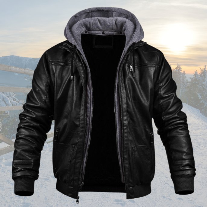 Veste en cuir de luxe charme classique force intemporelle homme – Saint-Lô