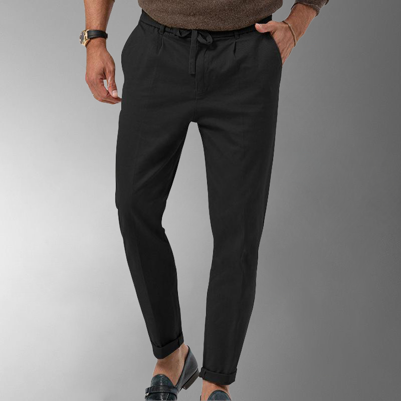 Pantalon d'été en lin coupe droite confort côtier sur mesure homme – Issigeac