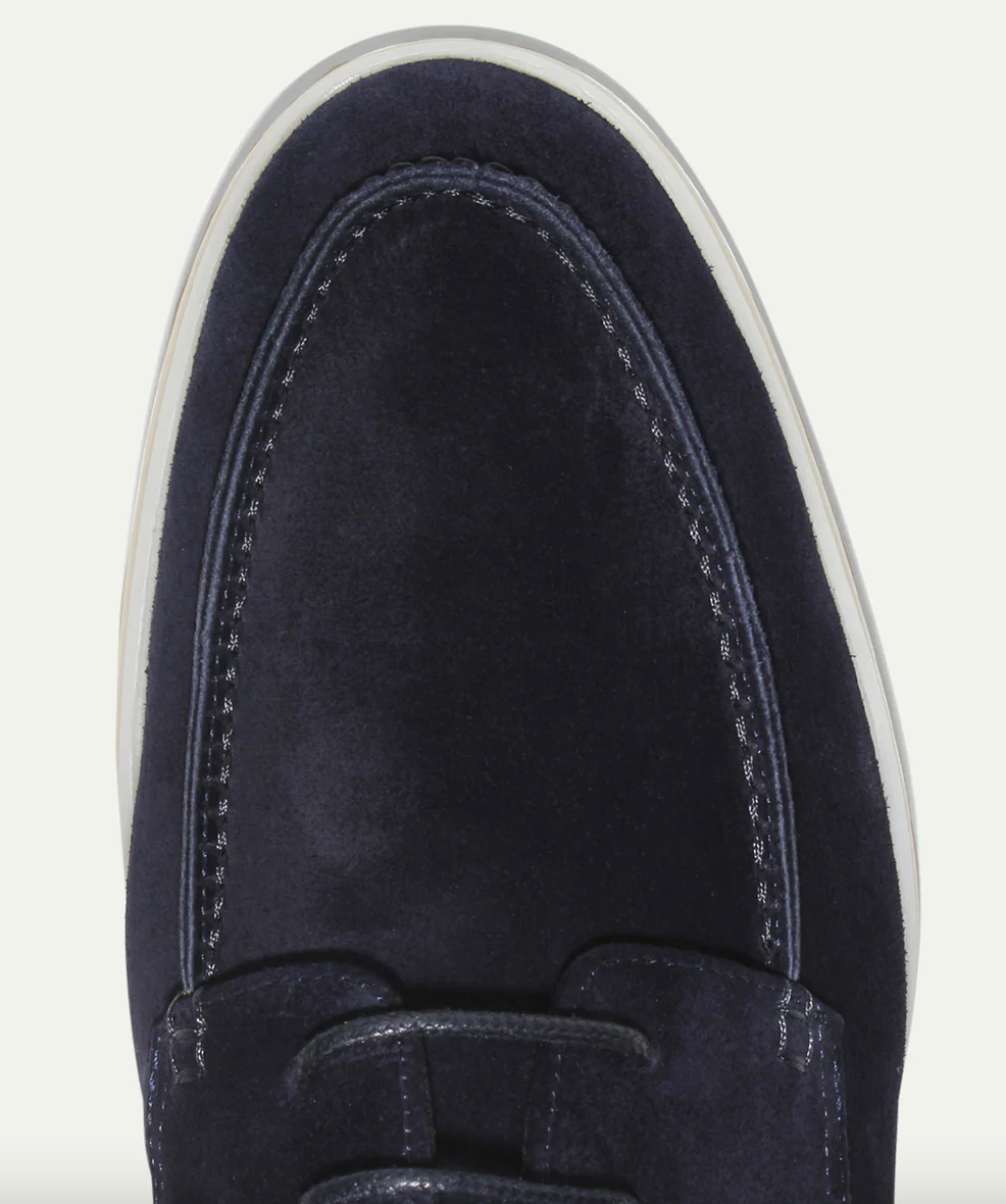 Derbies à lacets en silhouette basse et ligne structurée coloris kaki ou bleu homme – Salies-de-Béarn