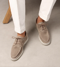Derbies à lacets en silhouette basse et ligne structurée coloris kaki ou bleu homme – Salies-de-Béarn