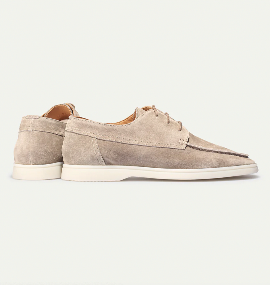 Derbies à lacets en silhouette basse et ligne structurée coloris kaki ou bleu homme – Salies-de-Béarn