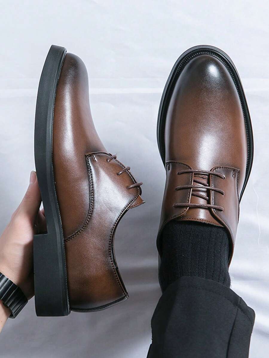 Derbies à bout arrondi semelle plate au style intemporel homme – Mail